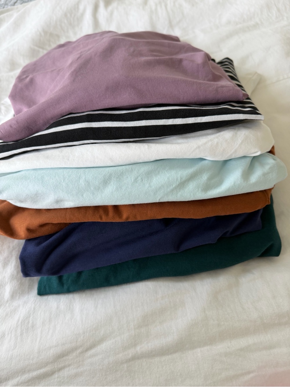 Lulu T-Shirt Stack - Lavender, Stripes, White, Mint, Rust, Navy, Forest